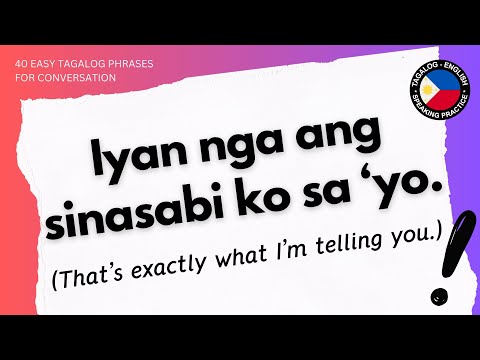 40 EASY TAGALOG PHRASES FOR DAILY CONVERSATION | Speak Filipino Language
