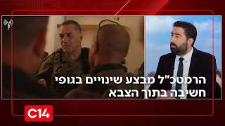 בעקבות הביקורת: הרמטכ"ל מבצע שינויים בגופי חשיבה בתוך הצבא | החדשות (חדשות ערוץ 14) - התמונה מוצגת ישירות מתוך אתר האינטרנט יוטיוב. זכויות היוצרים בתמונה שייכות ליוצרה. קישור קרדיט למקור התוכן נמצא בתוך דף הסרטון