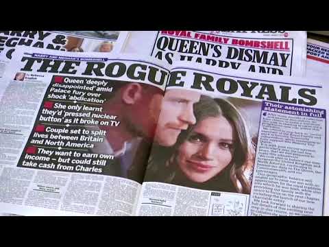 英國的哈里和梅根與王室成員做最後的分手。 (UK's Harry and Meghan make final split with royals)