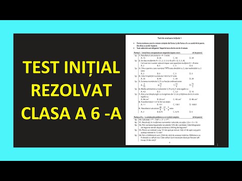 Test initial matematica clasa 6 exercitii cu puteri  suma lui Gauss formula arie fractii zecimale