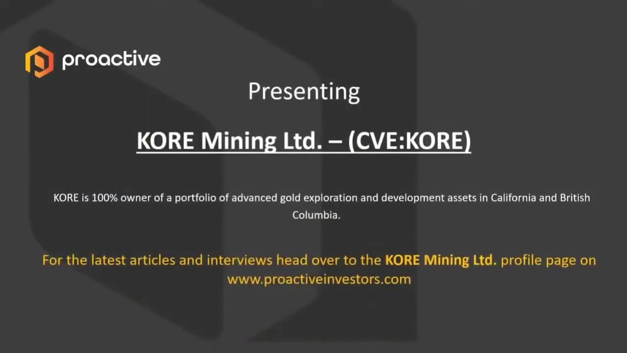 Kore Mining: Proactive One2One Virtual Event