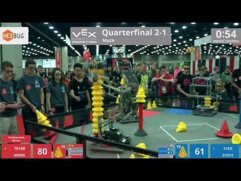 2018 VRC Math QF2-1 - 7618B 6008D vs 315X 2131X - 141 to 122