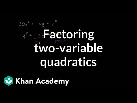 Factoring Two Variable Quadratics Rearranging Video Khan Academy