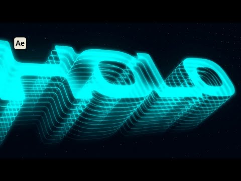 How To Create Holographic Typography in After Effects!