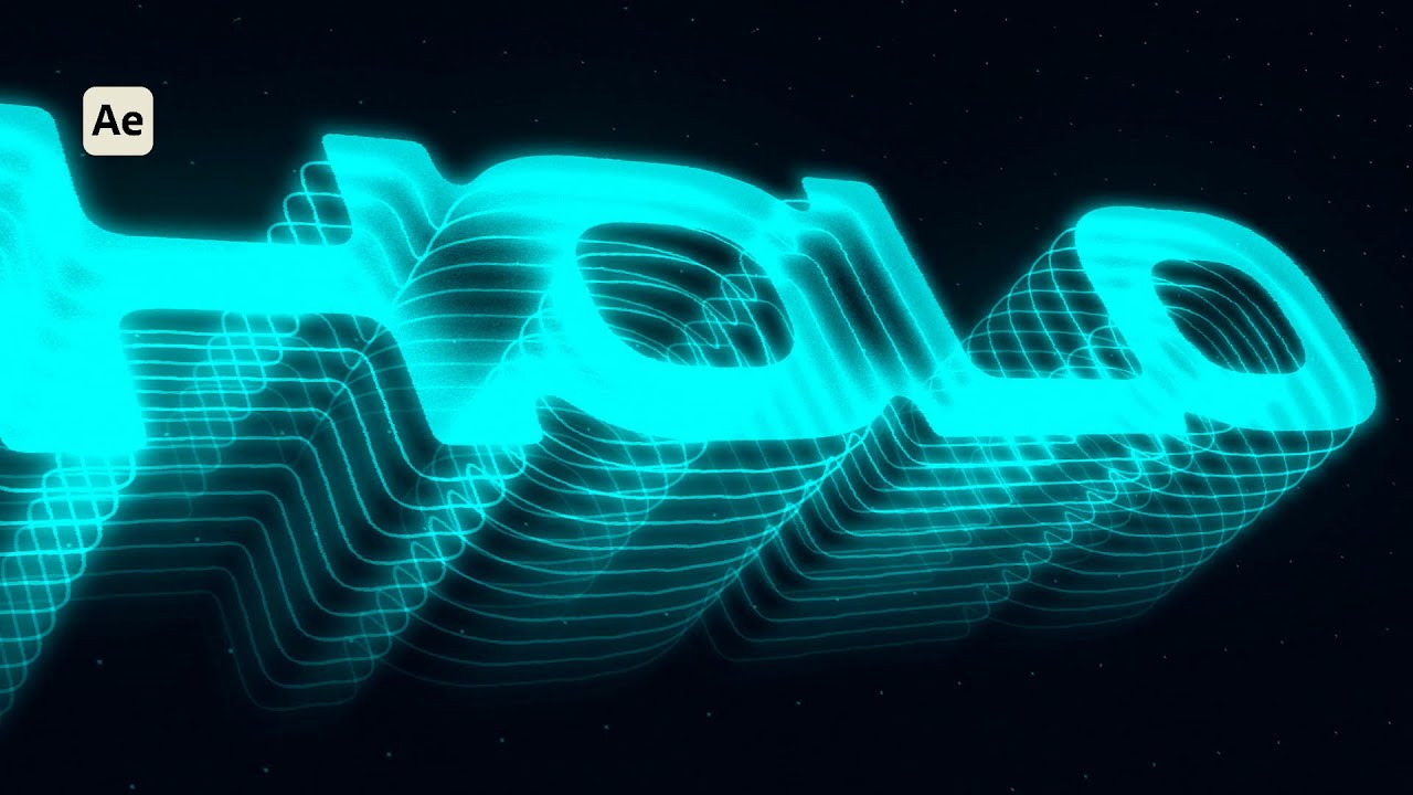 How To Create Holographic Typography in After Effects!