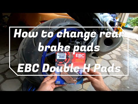 How to change rear brake pads - EBC Double H Pads (Yamaha YZF R3)