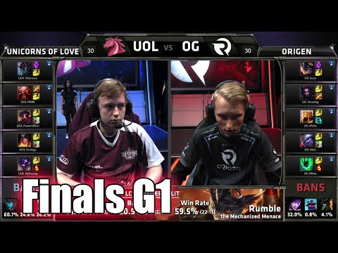 Unicorns of Love vs Origen | Game 1 Finals S5 EU LCS Regional Qualifier for Worlds | UOL vs OG G1
