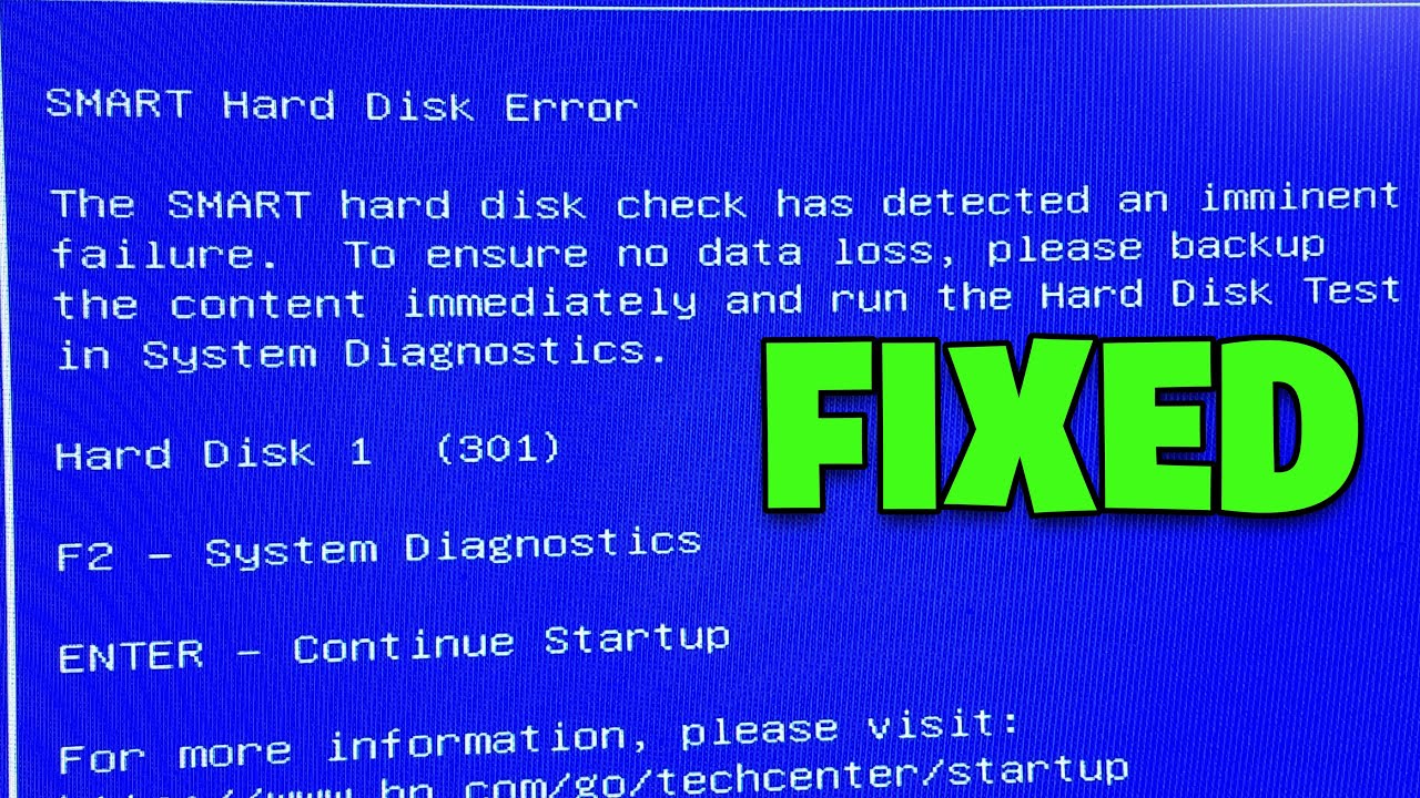 How To Fix Smart Hard Disk Error 301 & 302 HP - 2026✅