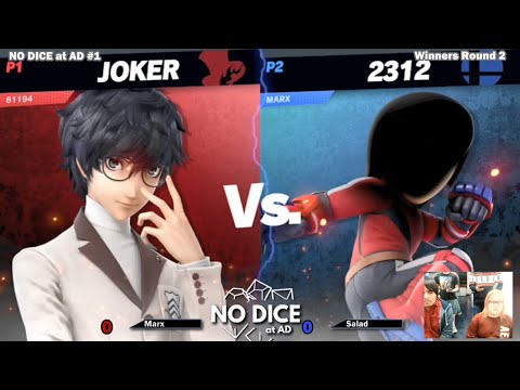 NO DICE at AD #1 - Marx (Mii Brawler) vs. Salad (Joker) - Winners R2