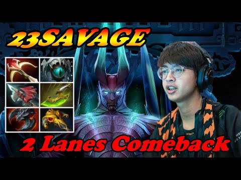 23Savage Terrorblade 2 lanes comeback ultra rich full items | Giveaway | Dota 2 Pro Gameplay