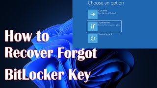 Forgot BitLocker Pin And Recovery Key - How To Fix