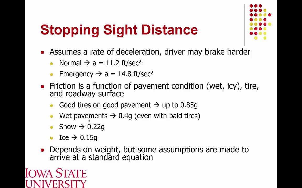 Lecture 09 Sight Distance