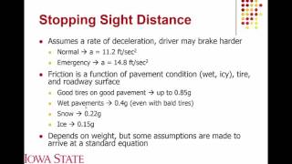 Lecture 09 Sight Distance