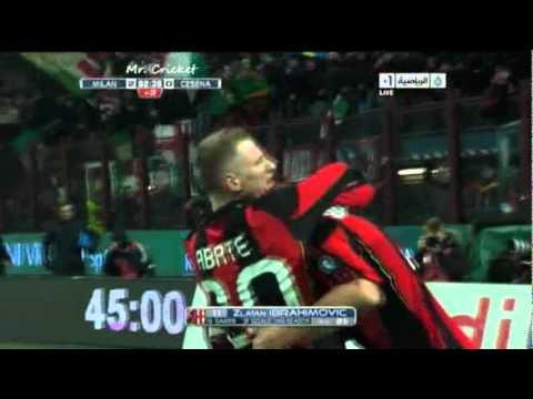 AC Milan vs  Cesena   Ibra