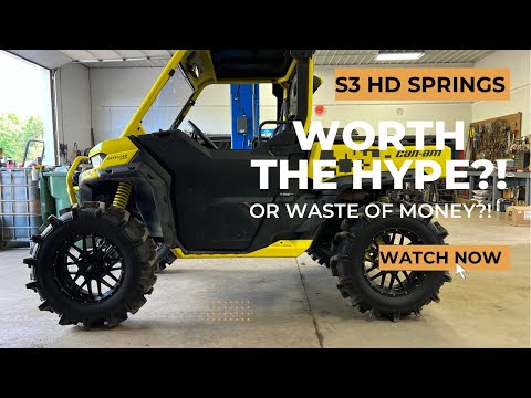 Can-Am Defender XMR On 35” Quadboss 680’s Gets S3 HD Springs and Front “Jake Arms”