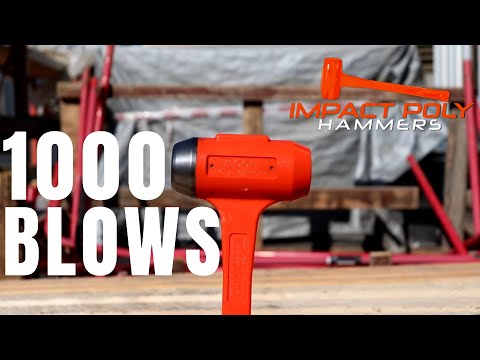 Impact Poly Hammers 4.25 Lbs Orange Polyurethane Dual Faced Dead Blow Hammer