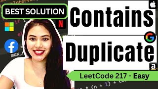 YouTube video 'Contains Duplicate - LeetCode 217 - Python'