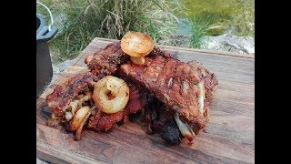 Żeberka z kociołka myśliwskiego / Dutch oven pork ribs