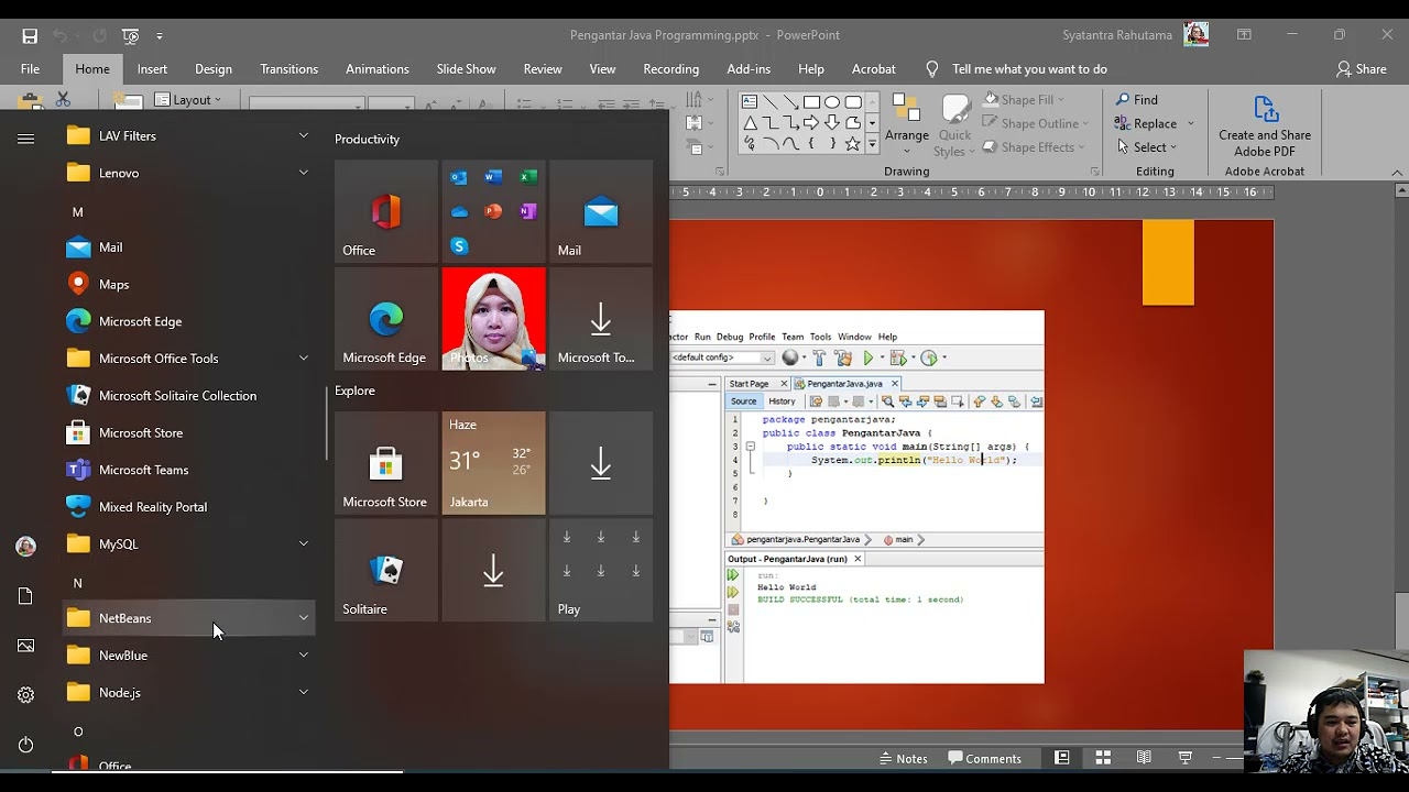 Pengantar Pemrograman Java Pertemuan 1