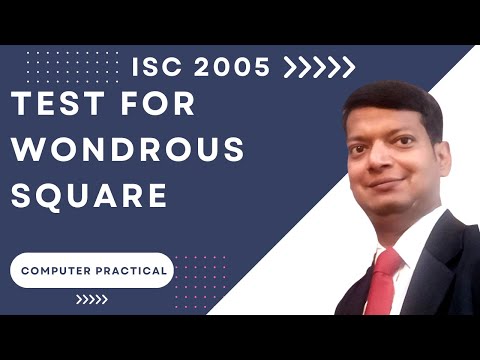 Test For Wondrous Square (Magic Square) | ISC Computer Science Practical | 2005 | Q2 | SOLVED | Java