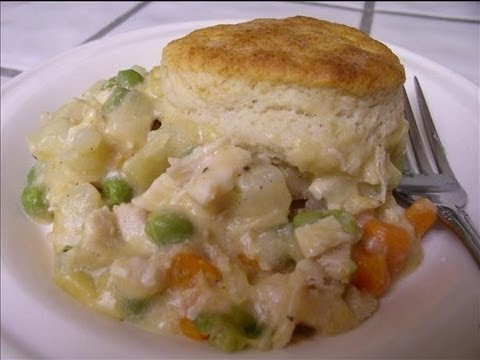 Chicken Pot Pie with with Biscuits Recipe, How to Make...
