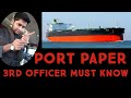 WHAT ARE THE PORT PAPERS DOCUMENT FOR SHIP 3RD OFFICER JOB JUNIOR OFFICER JOB DECK CADET