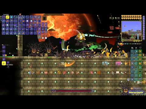 Terraria 1.4 Pumpkin Moon vs  Zenith