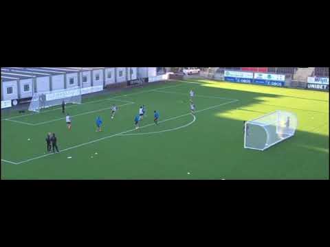 Soccer player Oskar Kvarnback brilliant shot technique IF Brommapojkarna