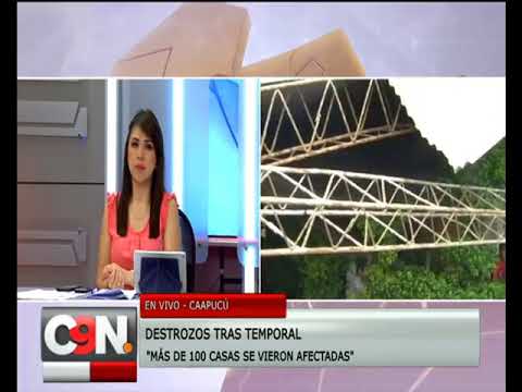 Incontables destrozos en Caapucú tras el paso del temporal