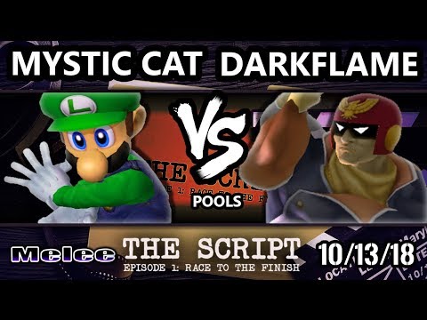 The Script -  Mystic Cat (Luigi) Vs.  Darkflame (Captain Falcon) - Smash Melee Round Robin Pools