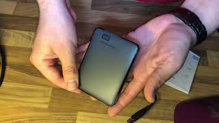 WD Elements Portable, externe Festplatte - 1TB - USB 3.0 - WDBUZG0010BBK-WESN unboxing und Anleitung