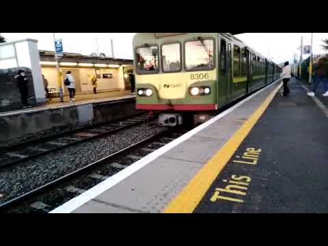 NIR 3000 and IE class of dart  8306 Trains Howth junction station Dublin
