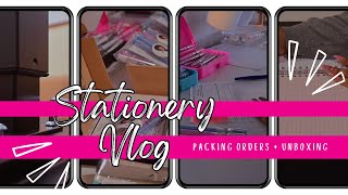 Packing your Orders | Stationery Haul | Unboxing