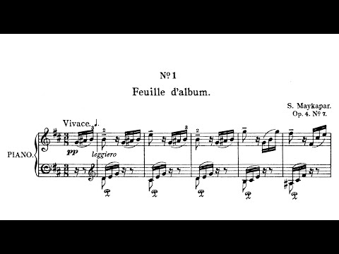 Samuel Maykapar: Feuille d'Album, Op.4/7