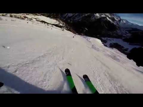 Face Olympique De Bellevarde. Olympic black run. Boxing Day 2016