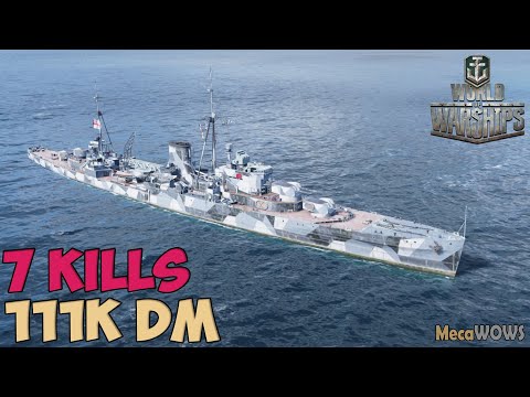 World of WarShips | Leander | 7 KILLS | 111K Damage - Replay Gameplay 4K 60 fps