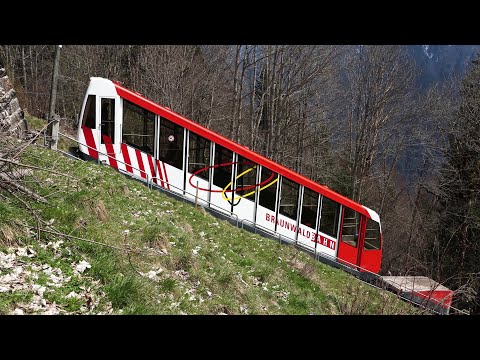 Le funiculaire Linthal - Braunwald🇨🇭 | Braunwaldbahn | Standseilbahnen 🇨🇭| Funicular 🇨🇭