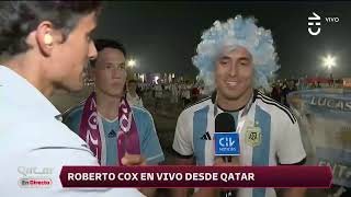 Hincha argentina sorprende a Roberto Cox y lo llenó de elogios en vivo - CHV Noticias