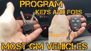 Program keys and key fobs on most GM cars