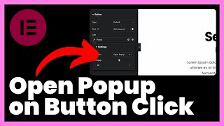 How to Open Popup on Button Click in Elementor