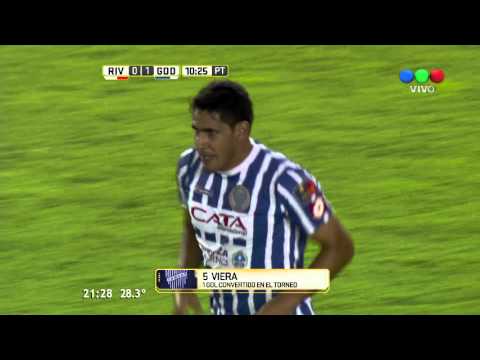 Gol de Viera. River 0 - Godoy Cruz 1 | Primera División 2016 - Fecha 03