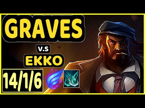 CARIOK (GRAVES) vs EKKO - QUADRAKILL 14/1/6 KDA JUNGLE GAMEPLAY - BR Ranked MASTER