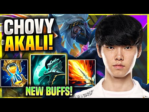 CHOVY TRIES AKALI WITH NEW BUFFS! - HLE Chovy Plays Akali Mid vs Azir! | Season 11