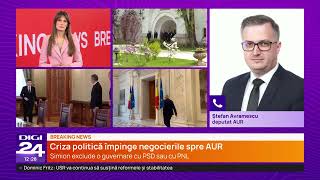 Voturile AUR pot decide soarta guvernului Bolojan. Avramescu: „Noi nu ne dezicem de Georgescu”