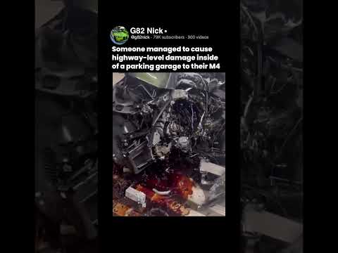 Someone managed to cause highway-level damage inside of a parking garage to their M4