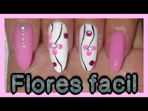 DECORACIÓN DE UÑAS FLORES SENCILLAS Y FÁCIL ♥♥♥ NailArt By Andy