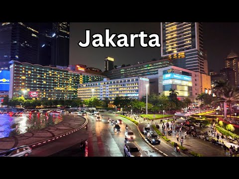 Jakarta is AMAZING at Night! Walking Tour 4K - Indonesia