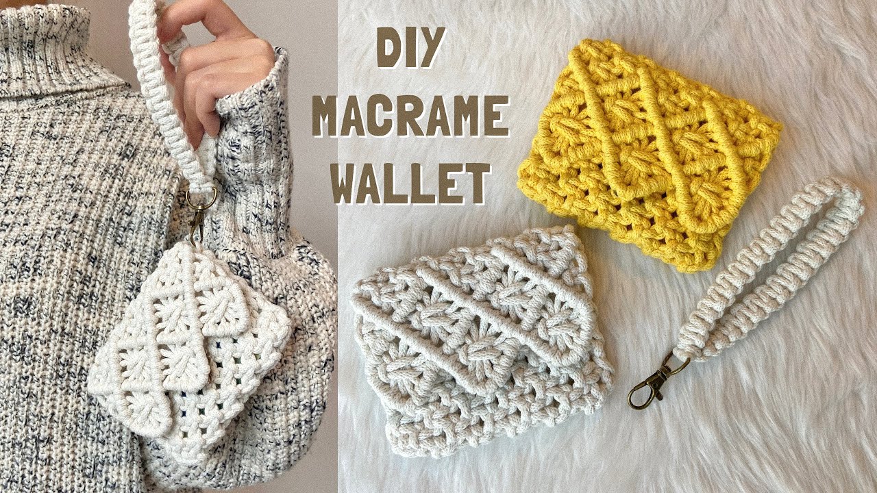 DIY | Macrame wallet tutorial | Cartera de macrame | 마크라메 지갑