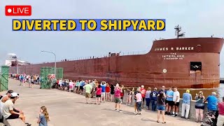 Download lagu ⚓️ 1000-Foot Ship Barker Diverts to Duluth Shipyard mp3