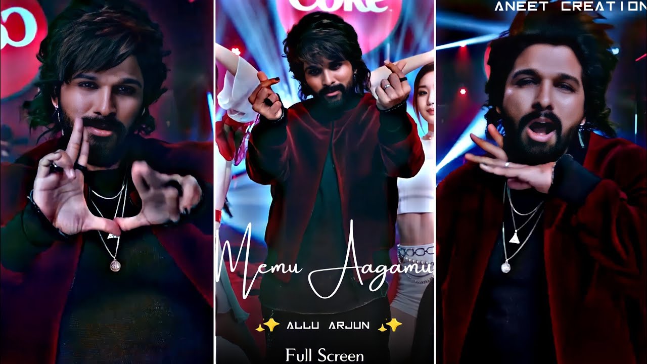 Memu Aagamu Song | Full Screen WhatsApp Status | Allu Arjun | Allu Arjun Global Song | Armaan Malik